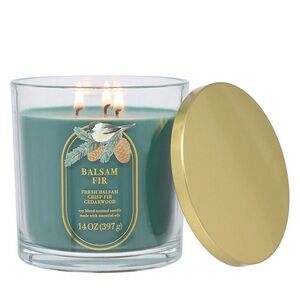 Sonoma Balsam Fir Green Candle with Gold Lid